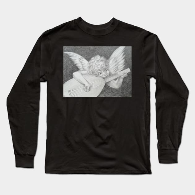 Angel Musician Long Sleeve T-Shirt by terezadelpilar